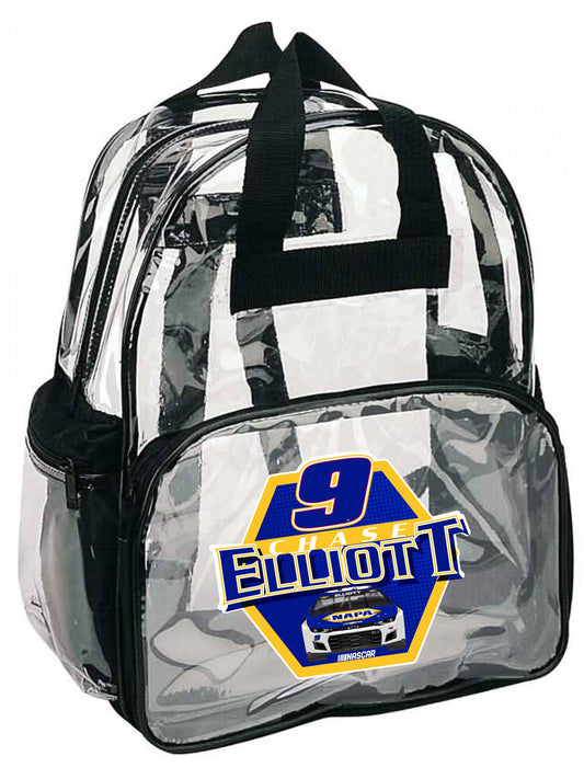 Chase Elliott #9 Officially Licensed Clear Backpack