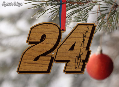 Jeff Gordon #24 Wooden Ornament