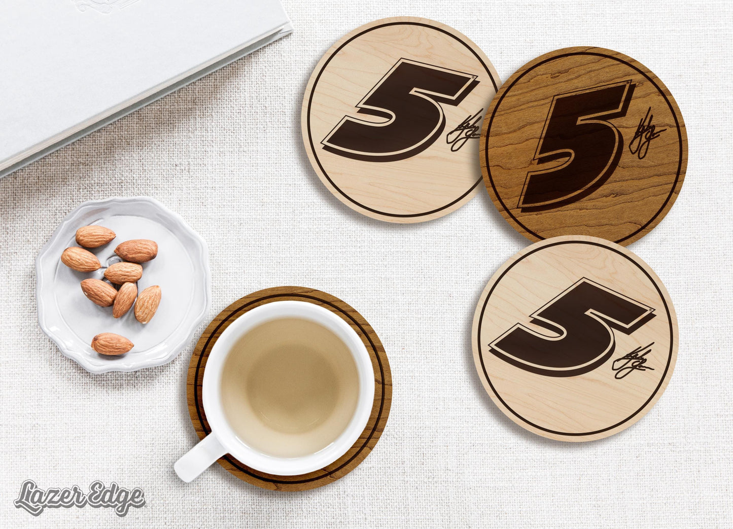 Kyle Larson #5 Wooden Coaster Set