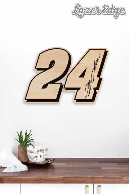 Jeff Gordon #24 Wooden Wall Hanging