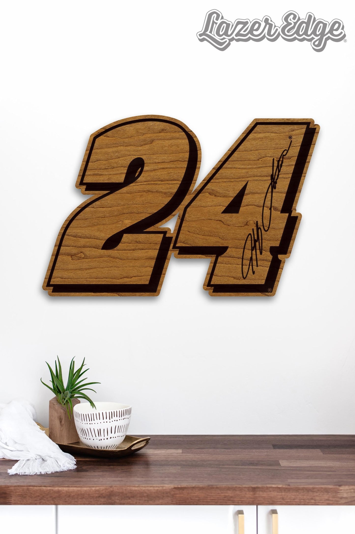 Jeff Gordon #24 Wooden Wall Hanging