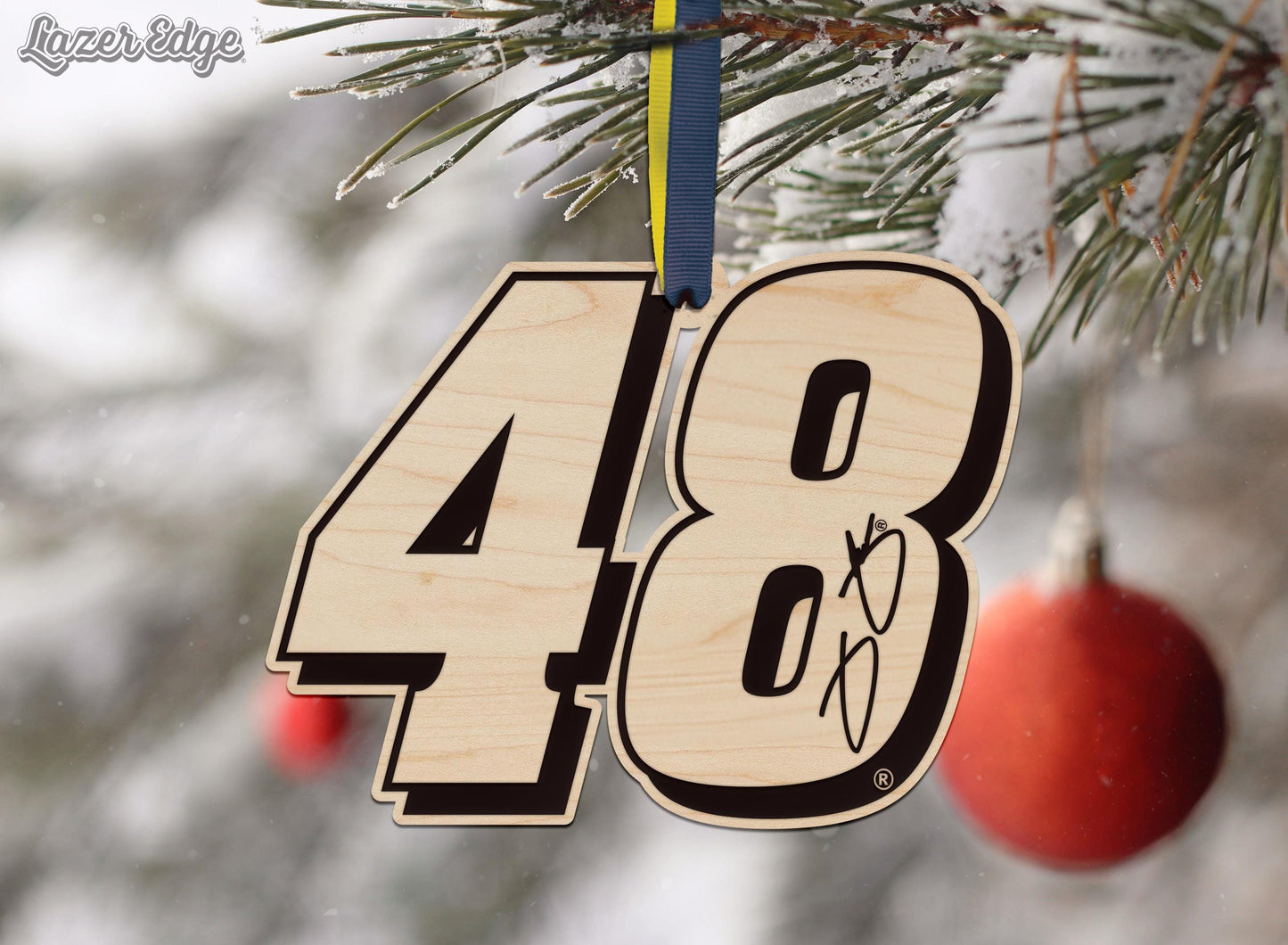 Jimmie Johnson #48 Wooden Ornament