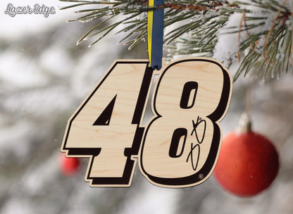 Jimmie Johnson #48 Wooden Ornament