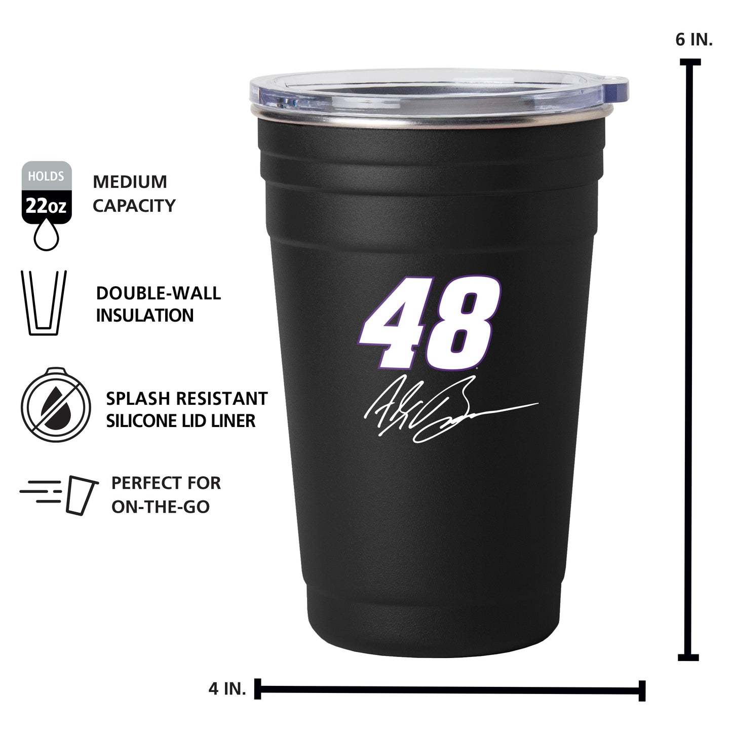 Alex Bowman #48 22oz Flipside Stainless Cup