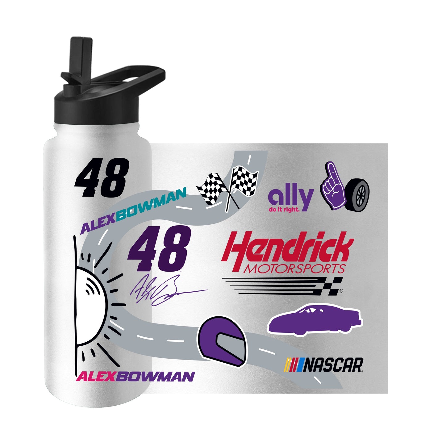 Alex Bowman #48 34oz Native Alternate Quencher Bottle