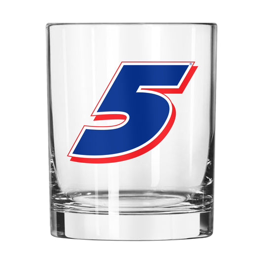 Kyle Larson #5 14oz Logo Rocks Glass