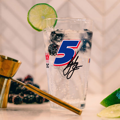 Kyle Larson #5 16oz Gameday Alternate Pint Glass