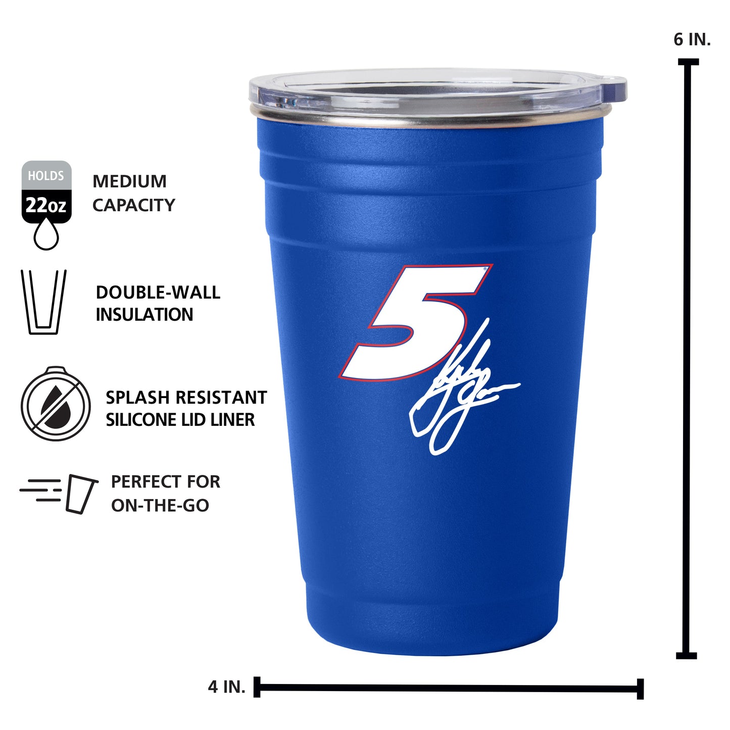 Kyle Larson #5 22oz Flipside Stainless Cup