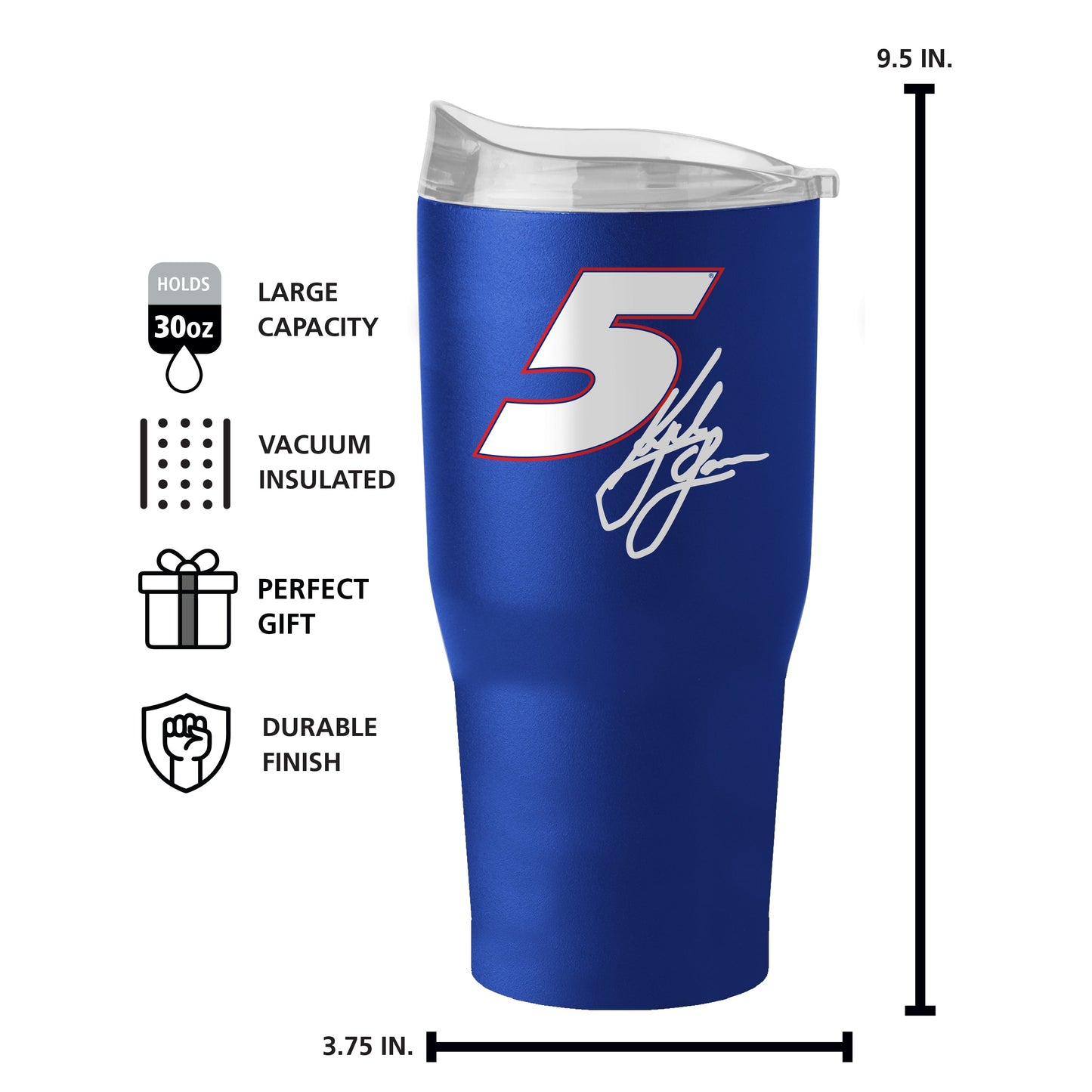 Kyle Larson #5 30oz Flipside Powder Coat Tumbler