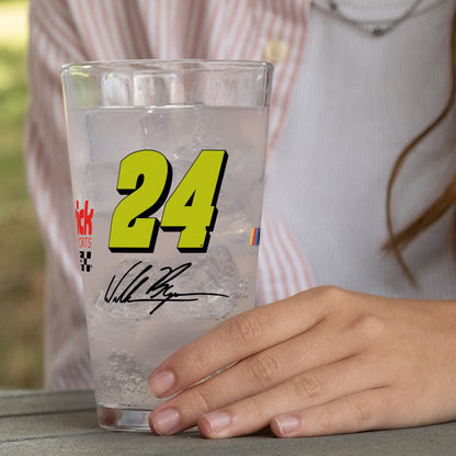 William Byron #24 16oz Gameday Alternate Pint Glass