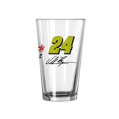 William Byron #24 16oz Gameday Alternate Pint Glass