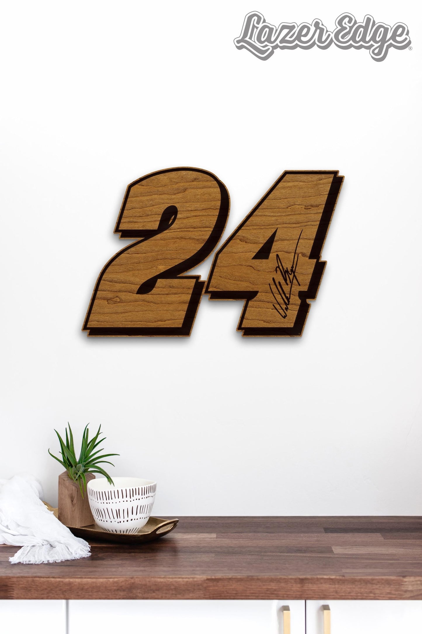 William Byron #24 Wooden Wall Hanging