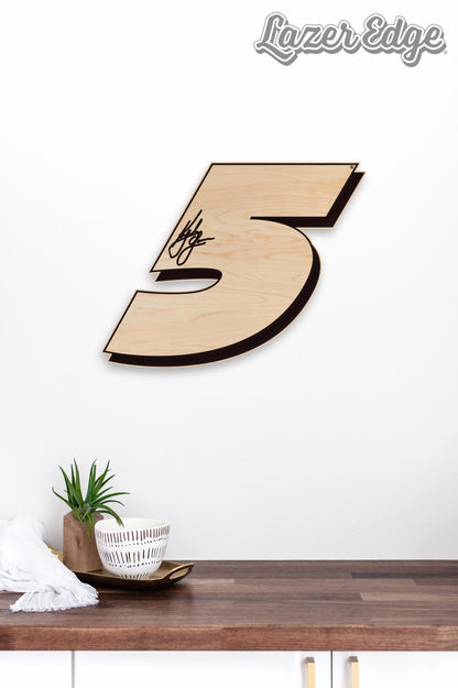 Kyle Larson #5 Wooden Wall Hanging