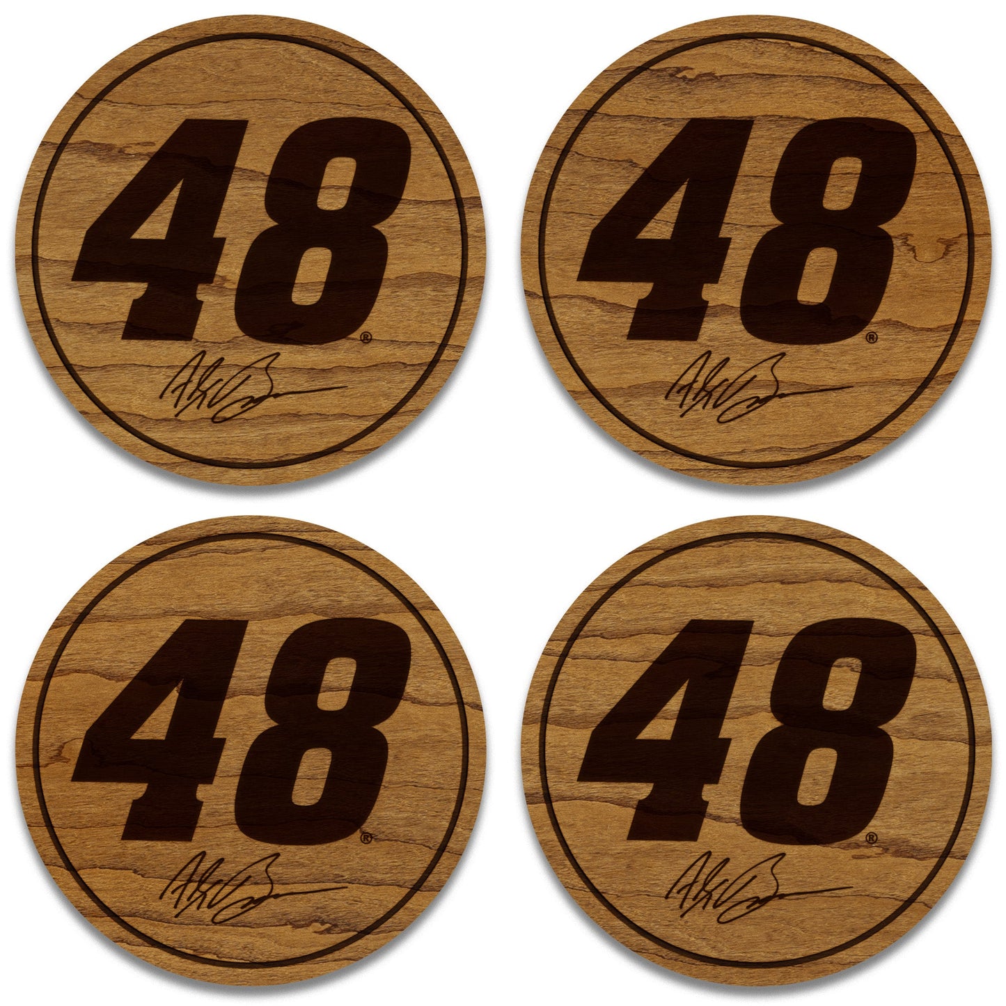 Alex Bowman #48 Wooden Coaster Set