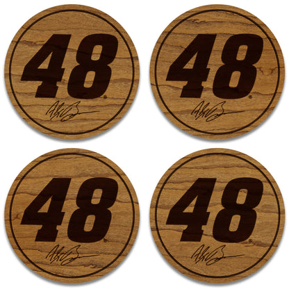 Alex Bowman #48 Wooden Coaster Set