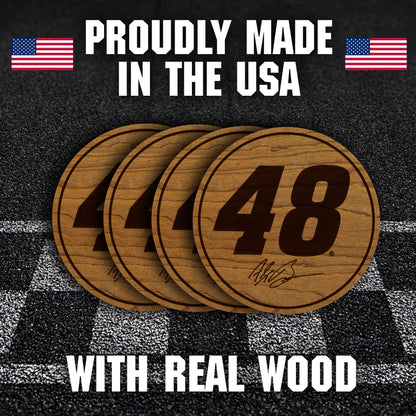 Alex Bowman #48 Wooden Coaster Set