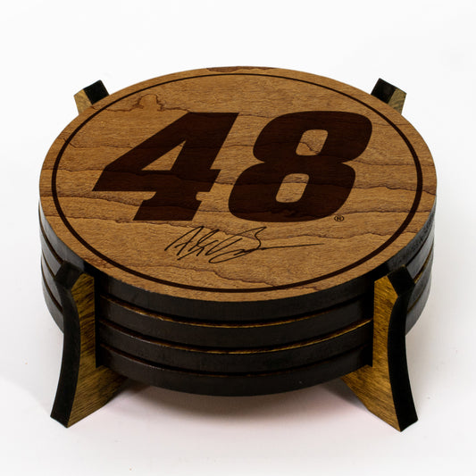Alex Bowman #48 Wooden Coaster Set
