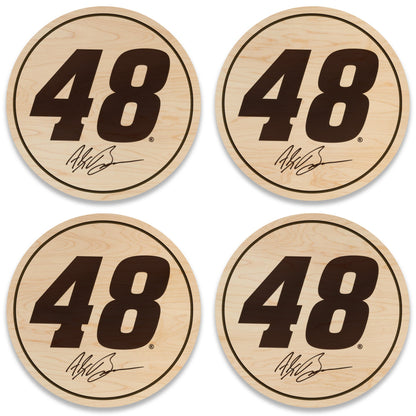 Alex Bowman #48 Wooden Coaster Set