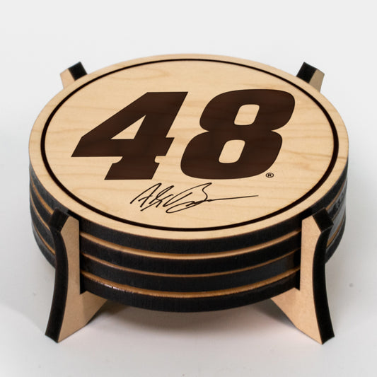 Alex Bowman #48 Wooden Coaster Set
