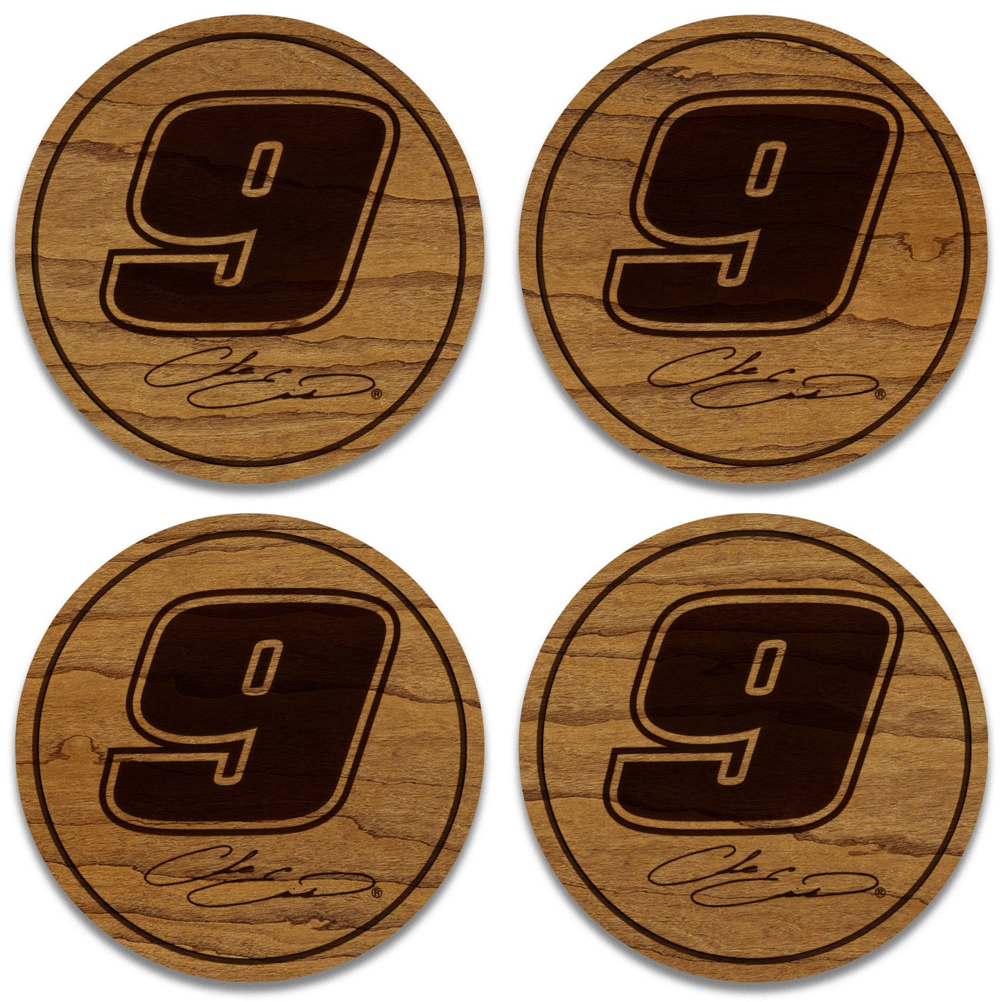 Chase Elliott #9 Wooden Coaster Set