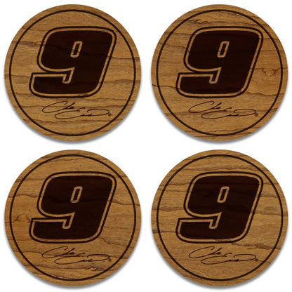 Chase Elliott #9 Wooden Coaster Set