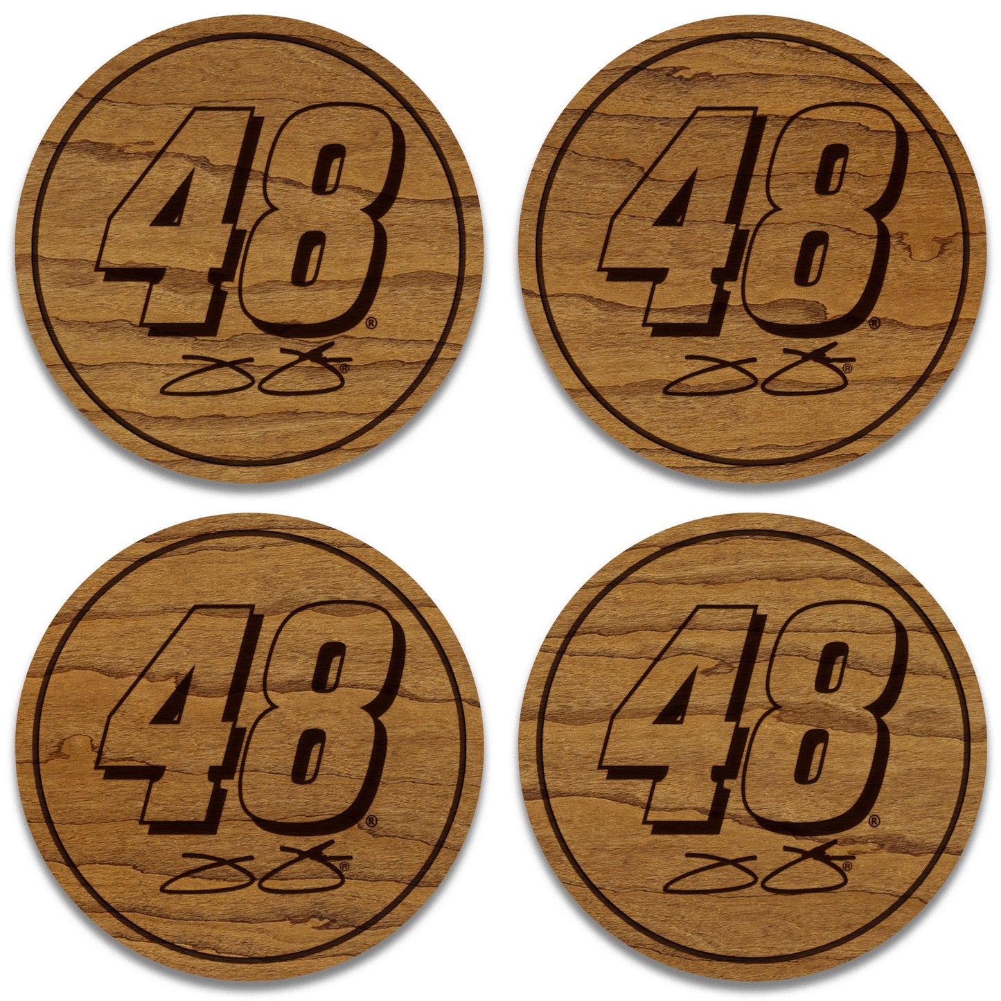 Jimmie Johnson #48 Wooden Coaster Set