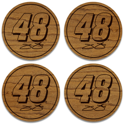 Jimmie Johnson #48 Wooden Coaster Set