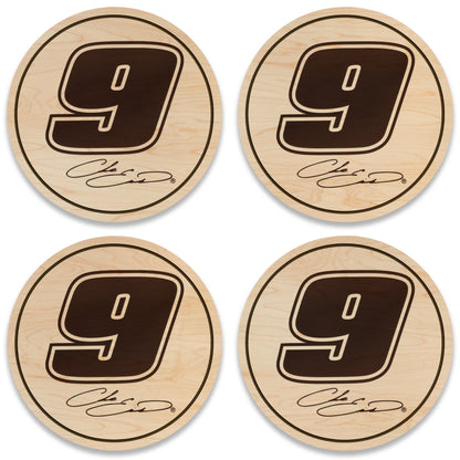 Chase Elliott #9 Wooden Coaster Set