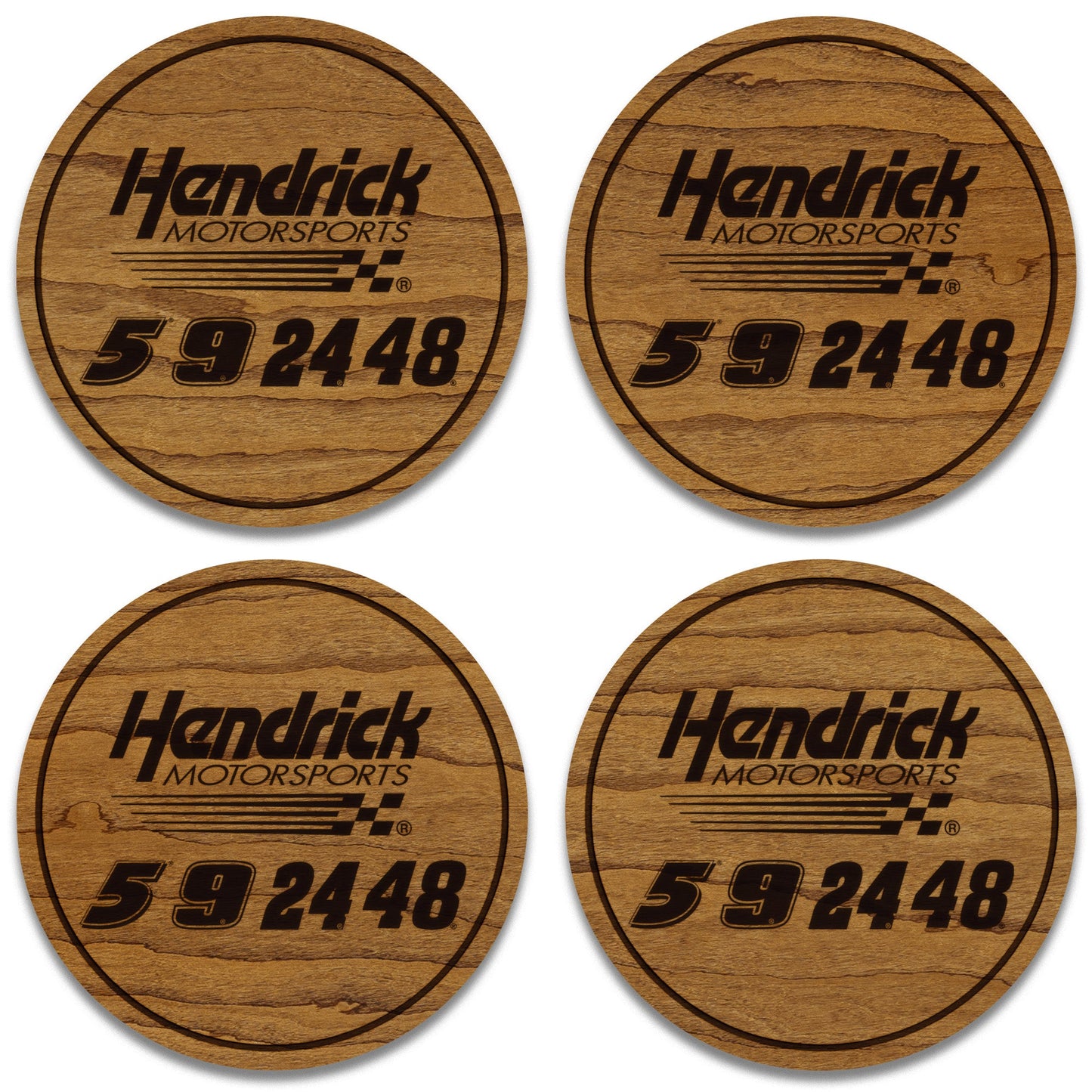 Hendrick Motorsports Driver Numbers Wooden Coaster Set