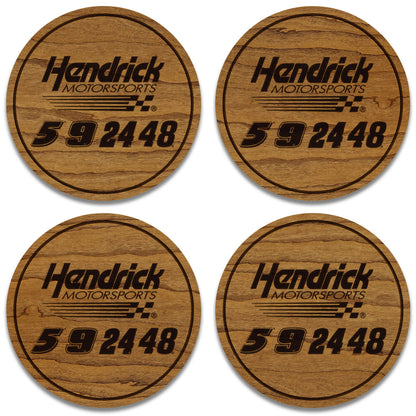 Hendrick Motorsports Driver Numbers Wooden Coaster Set