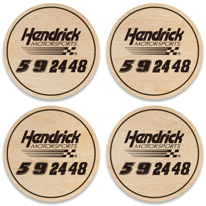 Hendrick Motorsports Driver Numbers Wooden Coaster Set