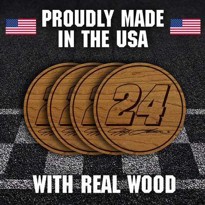 Jeff Gordon #24 Wooden Coaster Set