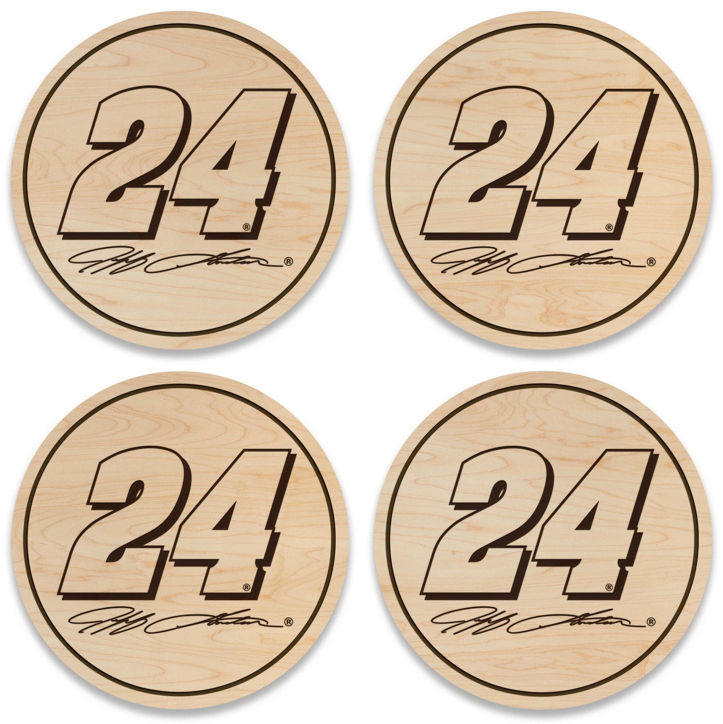 Jeff Gordon #24 Wooden Coaster Set
