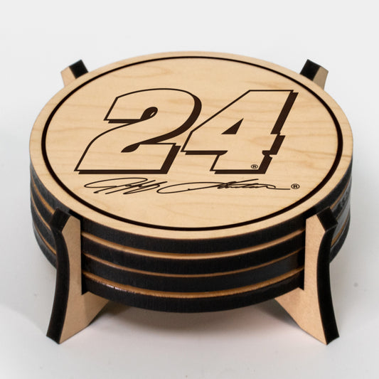Jeff Gordon #24 Wooden Coaster Set