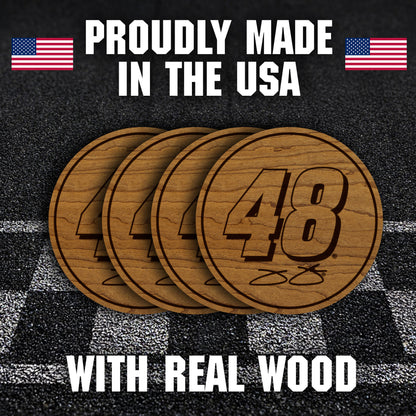Jimmie Johnson #48 Wooden Coaster Set