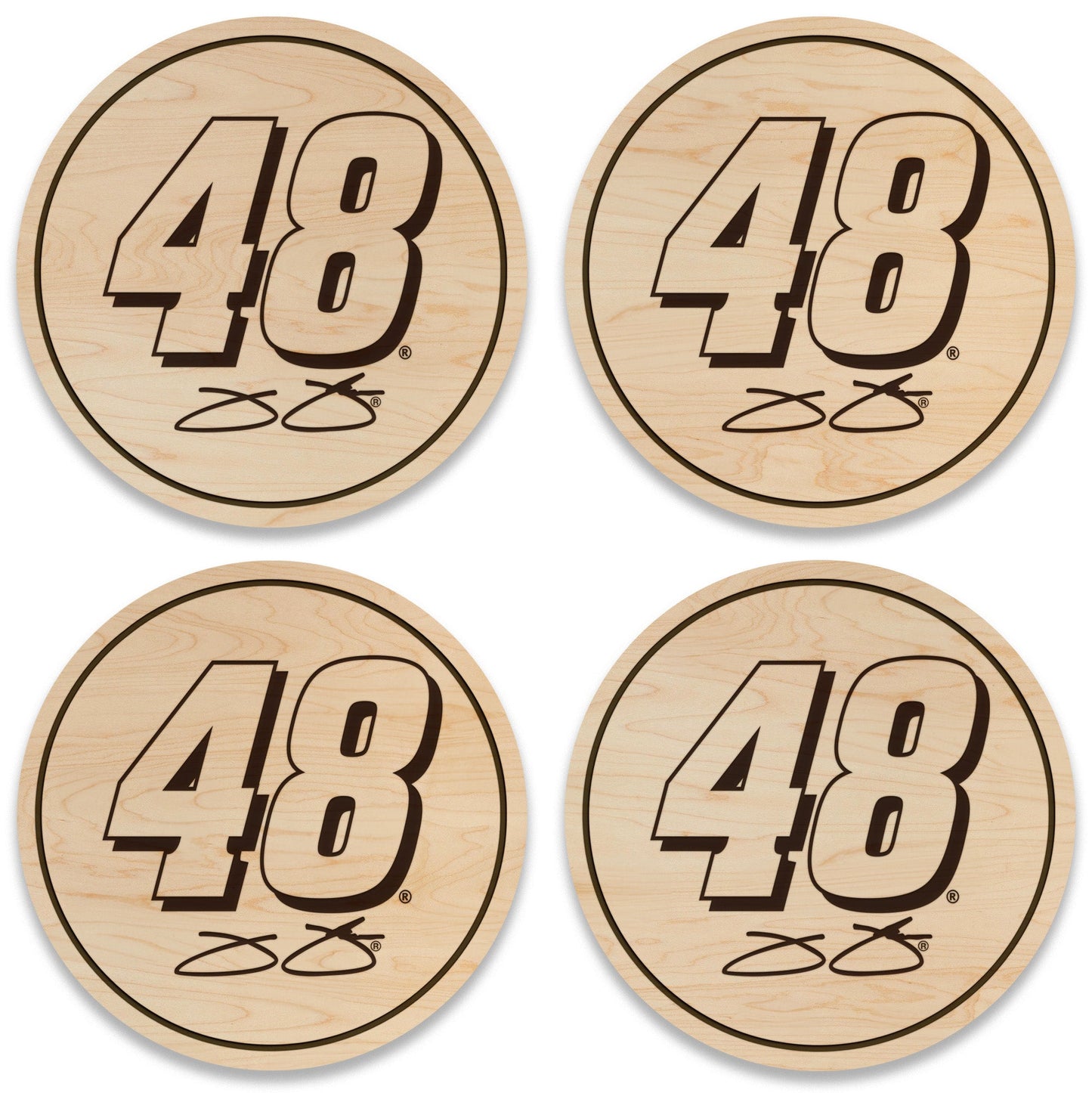 Jimmie Johnson #48 Wooden Coaster Set