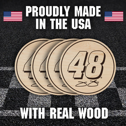 Jimmie Johnson #48 Wooden Coaster Set
