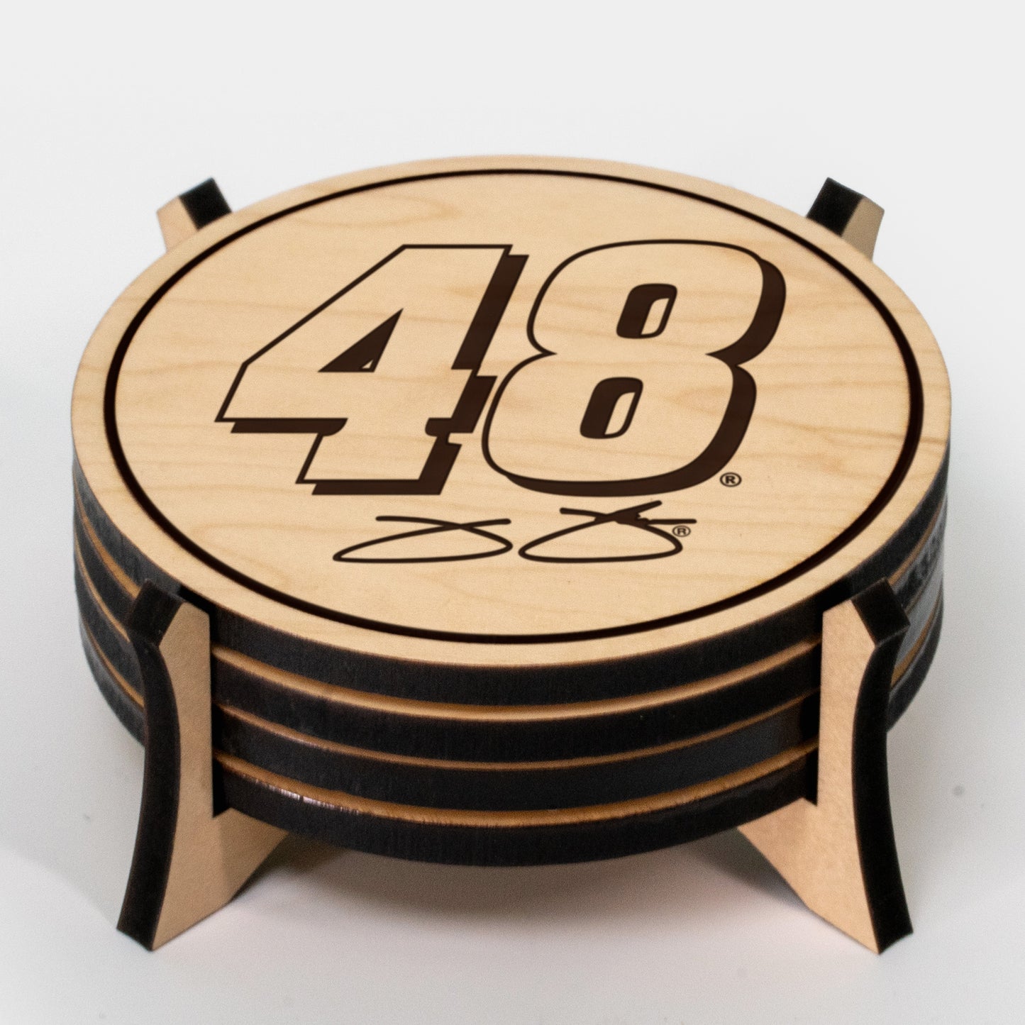 Jimmie Johnson #48 Wooden Coaster Set