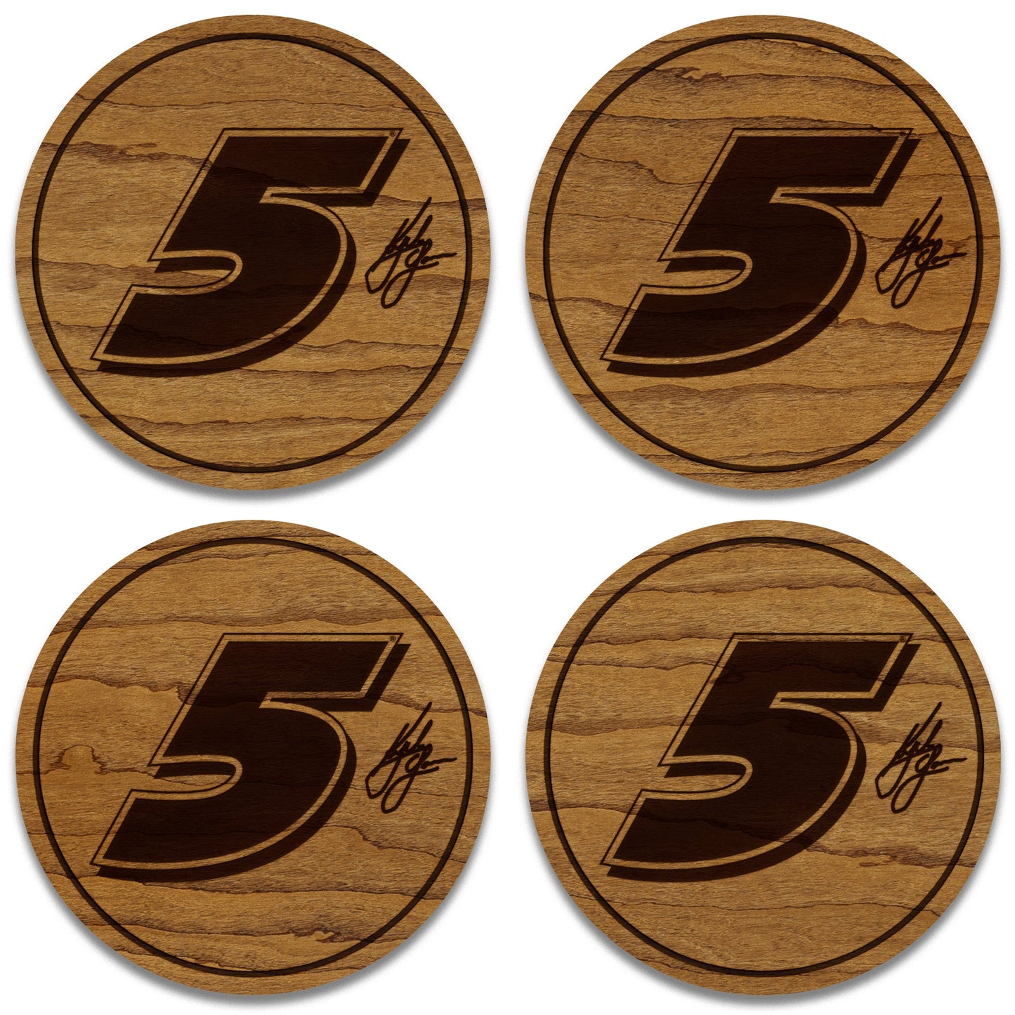 Kyle Larson #5 Wooden Coaster Set