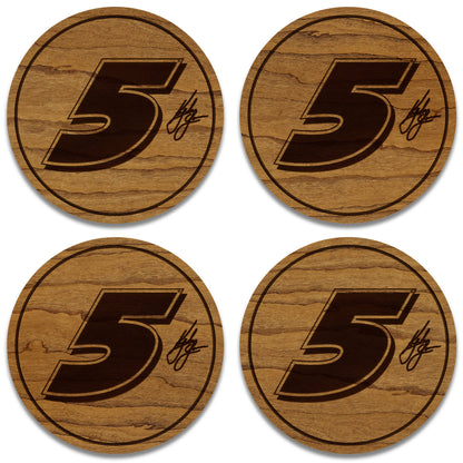 Kyle Larson #5 Wooden Coaster Set