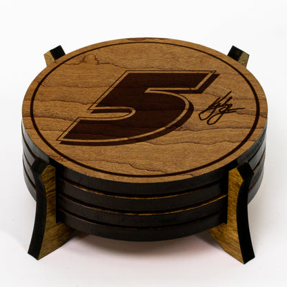 Kyle Larson #5 Wooden Coaster Set