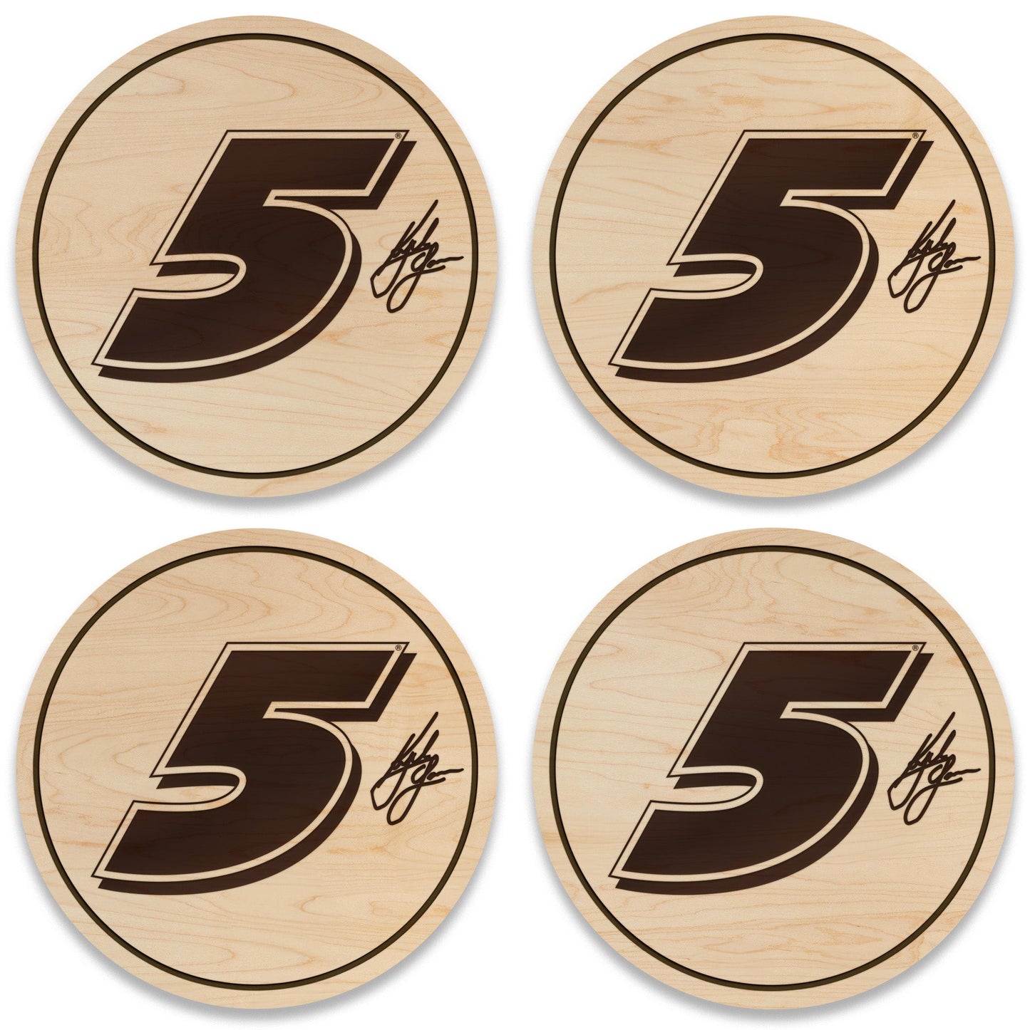 Kyle Larson #5 Wooden Coaster Set