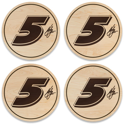 Kyle Larson #5 Wooden Coaster Set