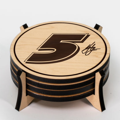 Kyle Larson #5 Wooden Coaster Set