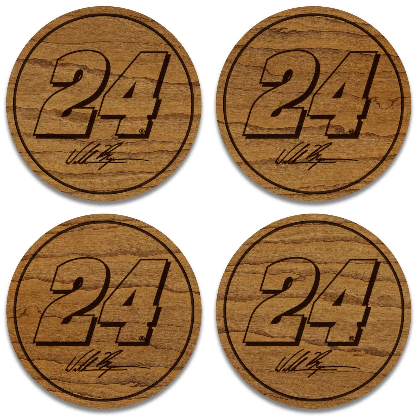 William Byron #24 Wooden Coaster Set