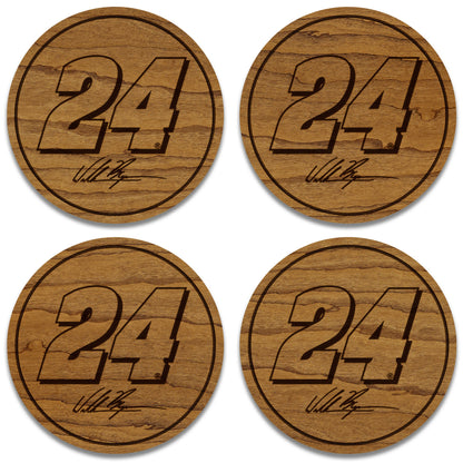 William Byron #24 Wooden Coaster Set