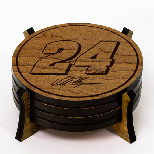 William Byron #24 Wooden Coaster Set