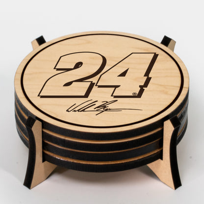 William Byron #24 Wooden Coaster Set