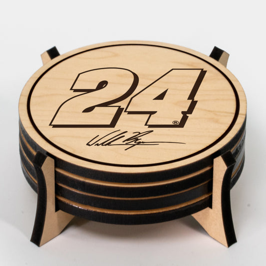 William Byron #24 Wooden Coaster Set