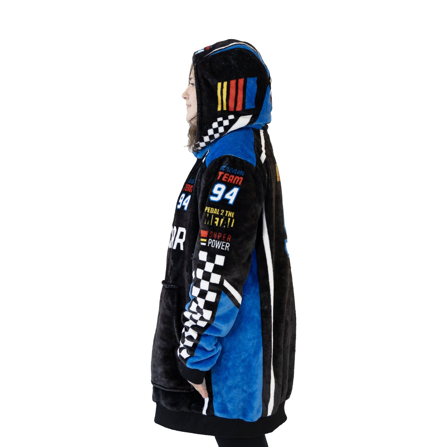 NASCAR Black Racing Suit Snugible 2-in-1 Blanket Hoodie & Pillow